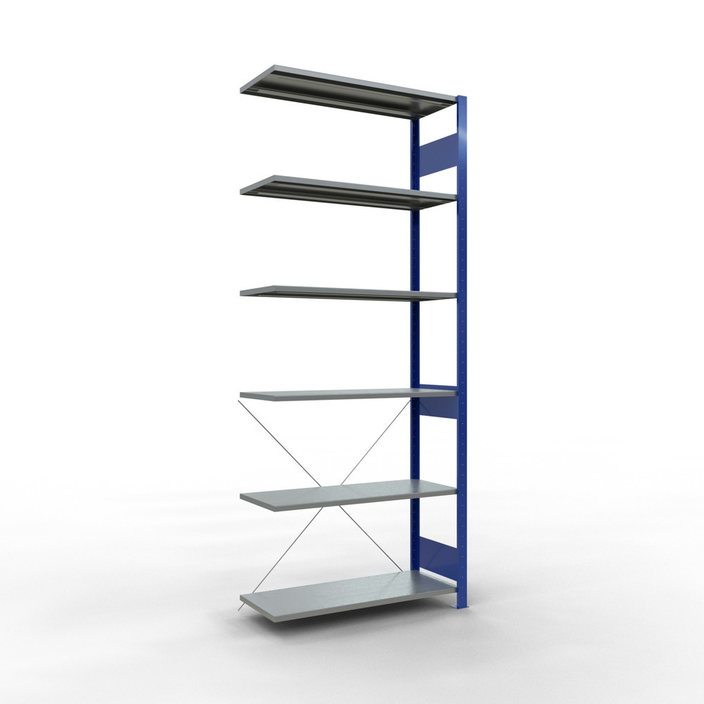 Product afbeelding: Legbordstelling SCHULTE steeksysteem, AE, VL 150 kg, gentiaanblauw / verzinkt, hxbxd 2.500 x 1.000 x 400 mm