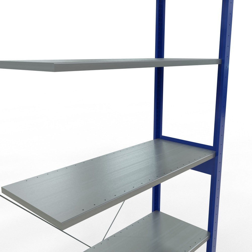 Productafbeelding nr. 2: Legbordstelling SCHULTE steeksysteem, AE, VL 150 kg, gentiaanblauw / verzinkt, hxbxd 2.500 x 1.000 x 400 mm