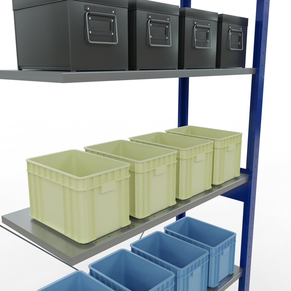 Productafbeelding nr. 3: Legbordstelling SCHULTE steeksysteem, AE, VL 150 kg, gentiaanblauw / verzinkt, hxbxd 2.500 x 1.000 x 400 mm