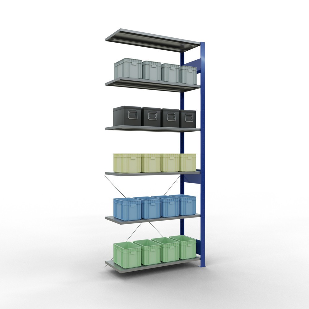 Productafbeelding nr. 4: Legbordstelling SCHULTE steeksysteem, AE, VL 150 kg, gentiaanblauw / verzinkt, hxbxd 2.500 x 1.000 x 400 mm