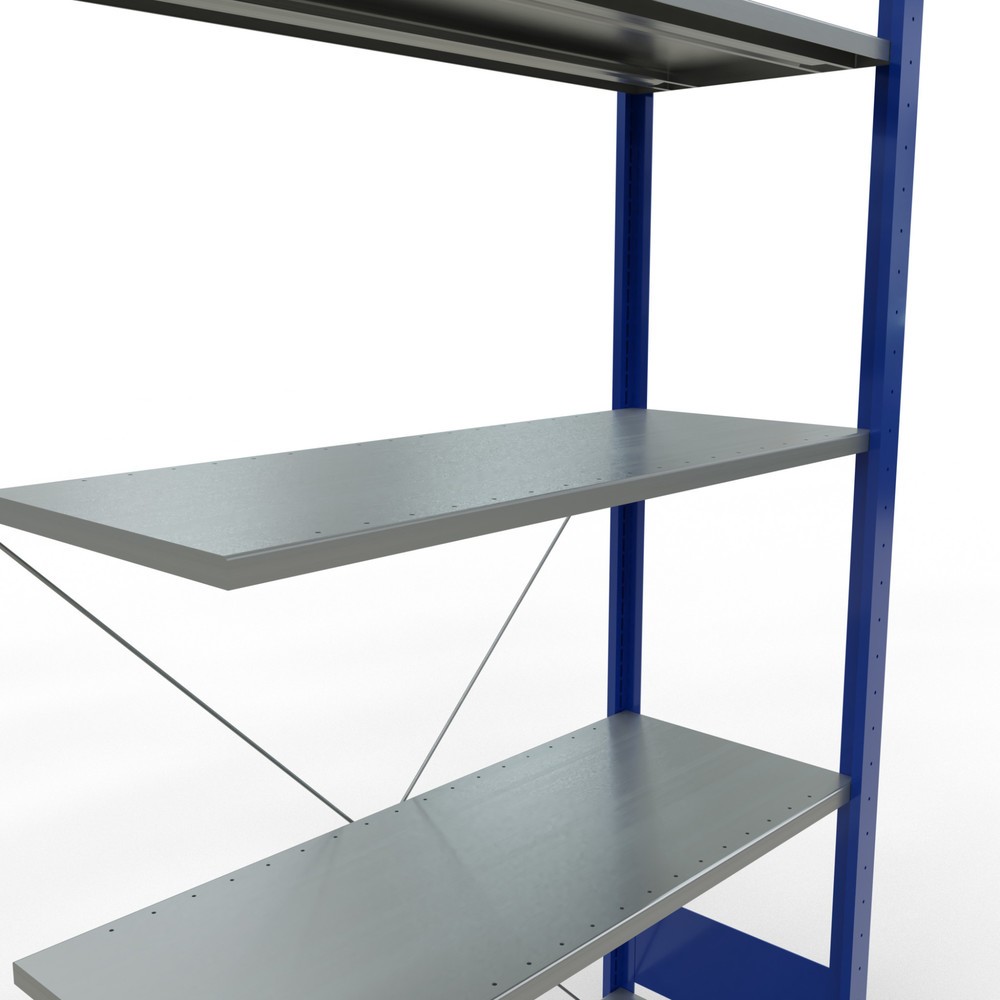 Productafbeelding nr. 2: Legbordstelling SCHULTE steeksysteem, AE, VL 150 kg, gentiaanblauw / verzinkt, hxbxd 2.000 x 1.000 x 400 mm