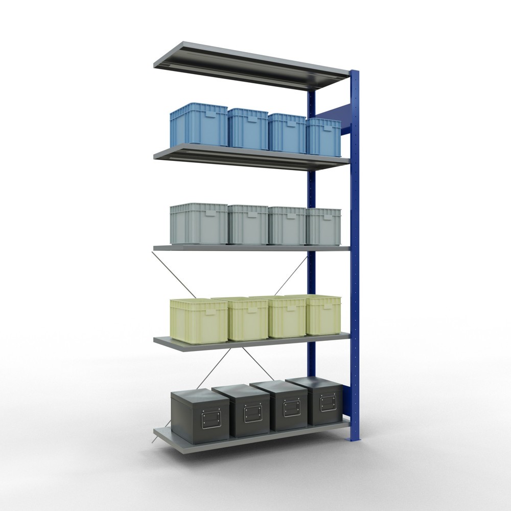 Productafbeelding nr. 4: Legbordstelling SCHULTE steeksysteem, AE, VL 150 kg, gentiaanblauw / verzinkt, hxbxd 2.000 x 1.000 x 400 mm