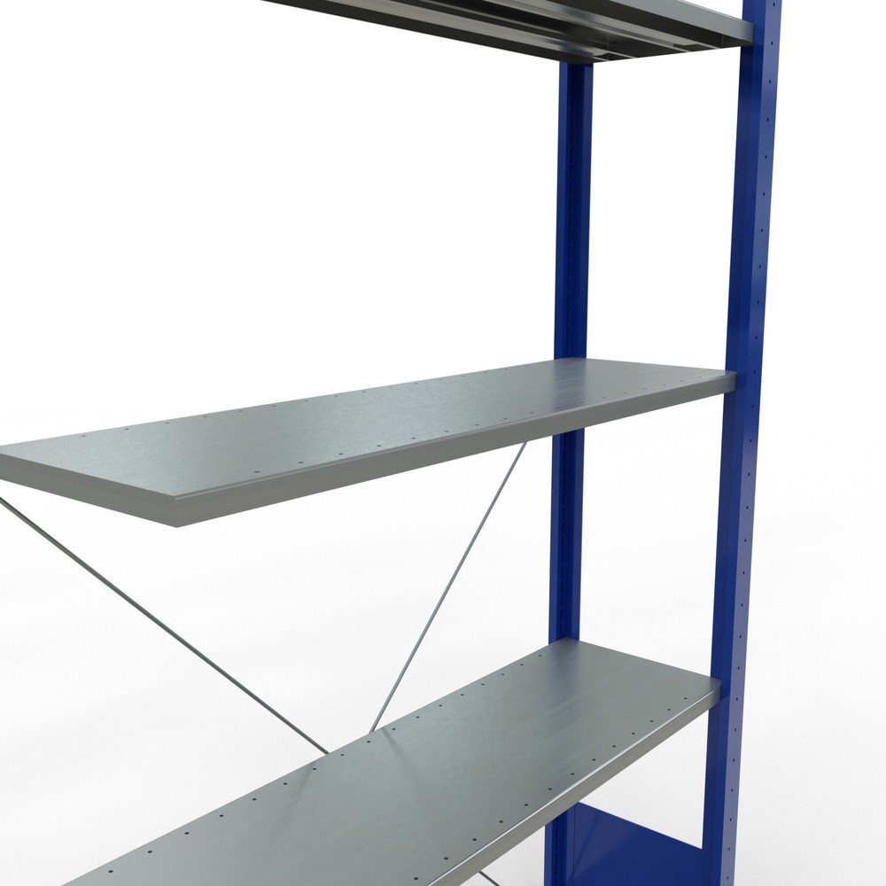 Productafbeelding nr. 2: Legbordstelling SCHULTE steeksysteem, AE, VL 150 kg, gentiaanblauw / verzinkt, hxbxd 2.000 x 1.000 x 300 mm