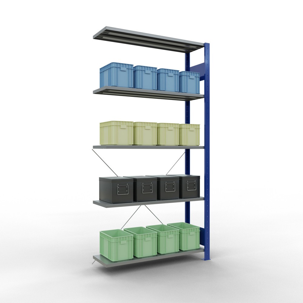 Productafbeelding nr. 4: Legbordstelling SCHULTE steeksysteem, AE, VL 150 kg, gentiaanblauw / verzinkt, hxbxd 2.000 x 1.000 x 300 mm