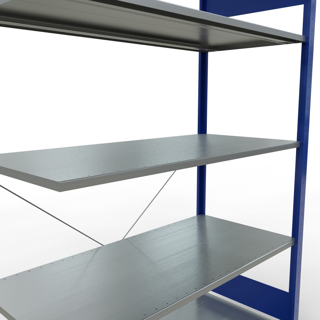 Productafbeelding nr. 5: Legbordstelling SCHULTE steeksysteem, AE, VL 150 kg, gentiaanblauw / verzinkt, hxbxd 2.000 x 1.300 x 600 mm