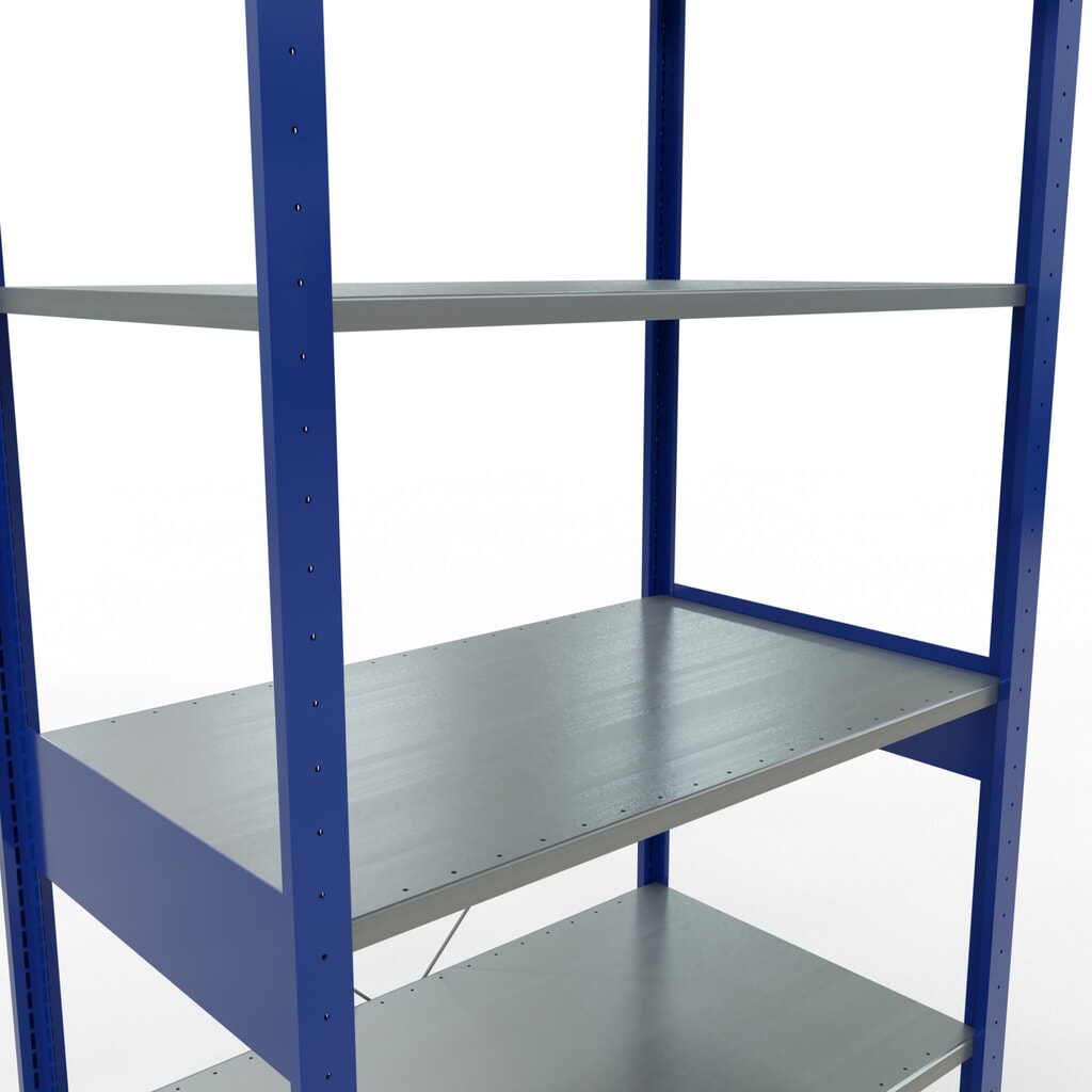 Legbordstelling SCHULTE, gentiaanblauw / verzinkt, vaklast 150 kg, hxbxd 2.500 x 1.060 x 636 mm Productafbeelding nr. 2: Legbordstelling SCHULTE, gentiaanblauw / verzinkt, vaklast 150 kg, hxbxd 2.500 x 1.060 x 636 mm