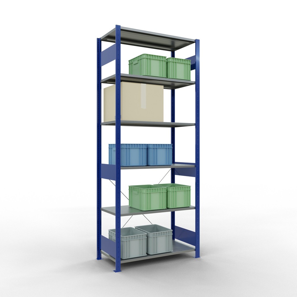 Productafbeelding nr. 4: Legbordstelling SCHULTE, gentiaanblauw / verzinkt, vaklast 150 kg, hxbxd 2.500 x 1.060 x 536 mm