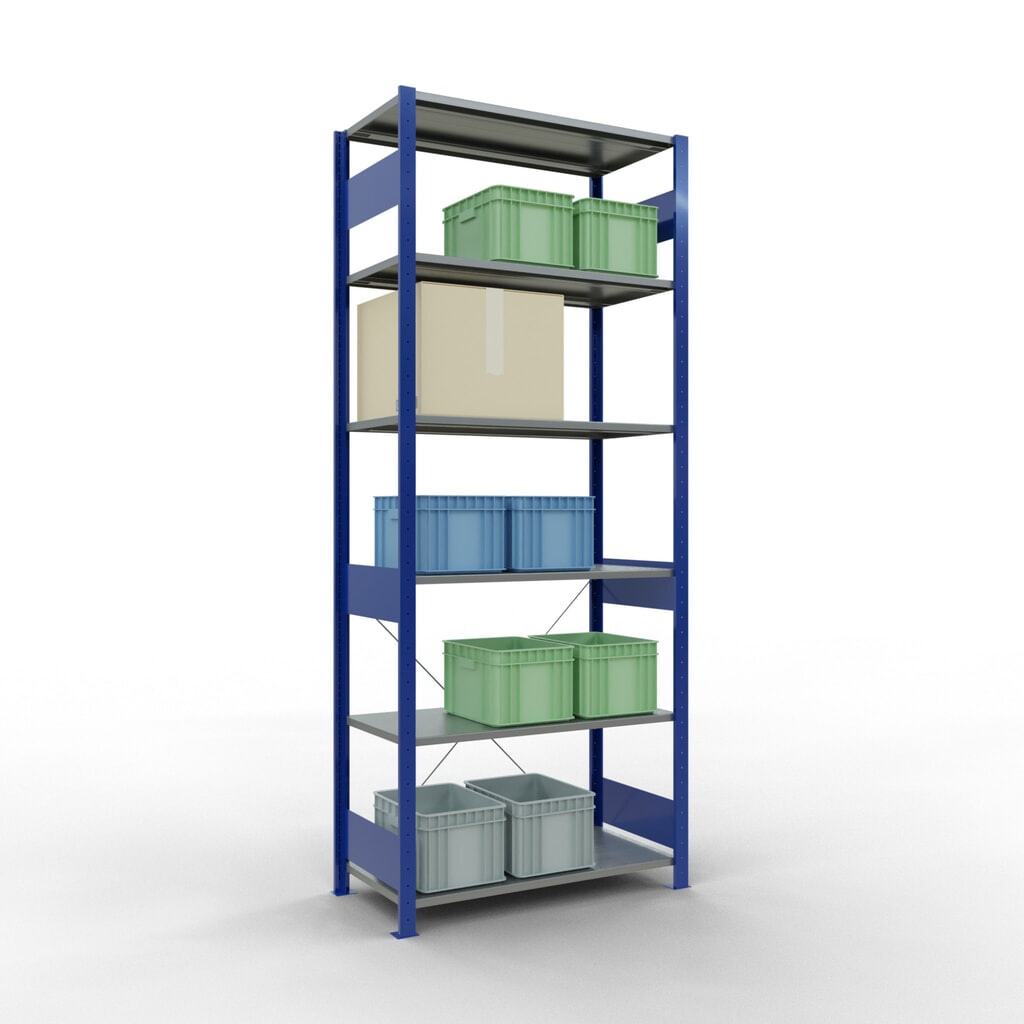 Productafbeelding nr. 4: Legbordstelling SCHULTE, gentiaanblauw / verzinkt, vaklast 150 kg, hxbxd 2.500 x 1.060 x 536 mm