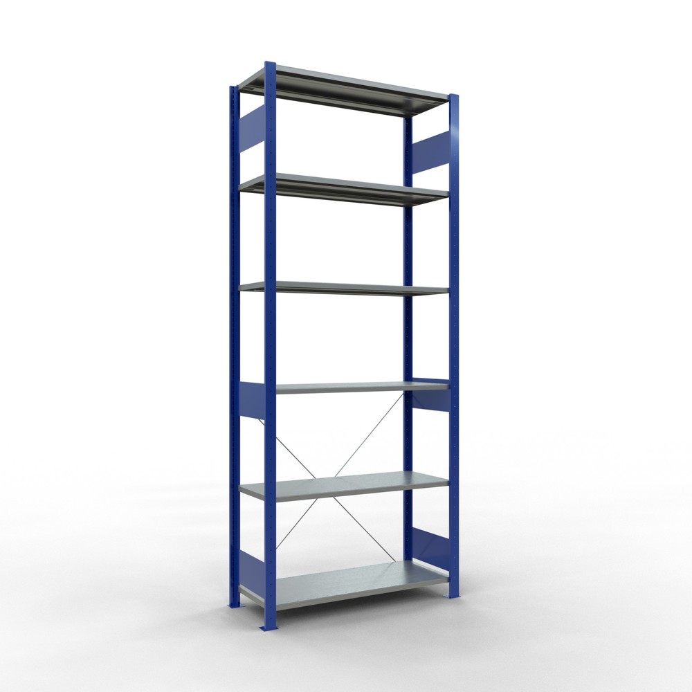 Productafbeelding nr. 1: Legbordstelling SCHULTE, gentiaanblauw / verzinkt, vaklast 150 kg, hxbxd 2.500 x 1.060 x 436 mm