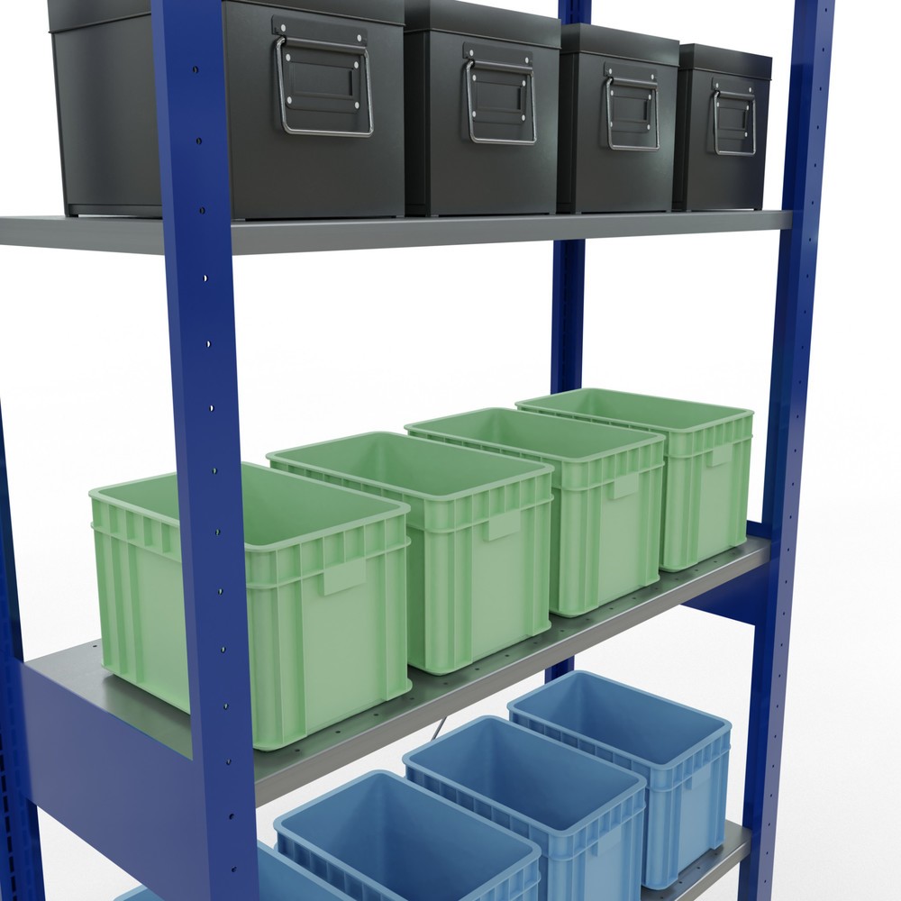 Productafbeelding nr. 3: Legbordstelling SCHULTE, gentiaanblauw / verzinkt, vaklast 150 kg, hxbxd 2.500 x 1.060 x 436 mm