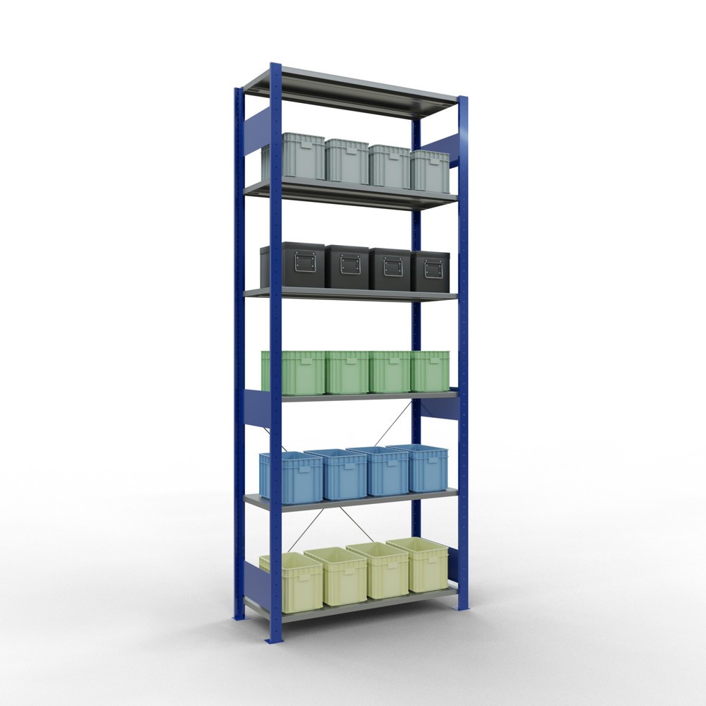 Productafbeelding nr. 4: Legbordstelling SCHULTE, gentiaanblauw / verzinkt, vaklast 150 kg, hxbxd 2.500 x 1.060 x 436 mm
