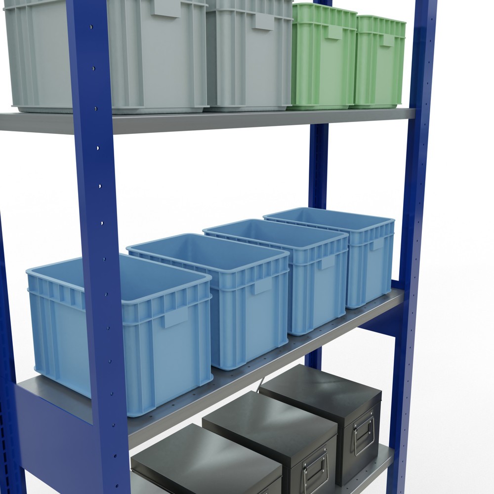 Productafbeelding nr. 3: Legbordstelling SCHULTE, gentiaanblauw / verzinkt, vaklast 150 kg, hxbxd 2.500 x 1.060 x 336 mm