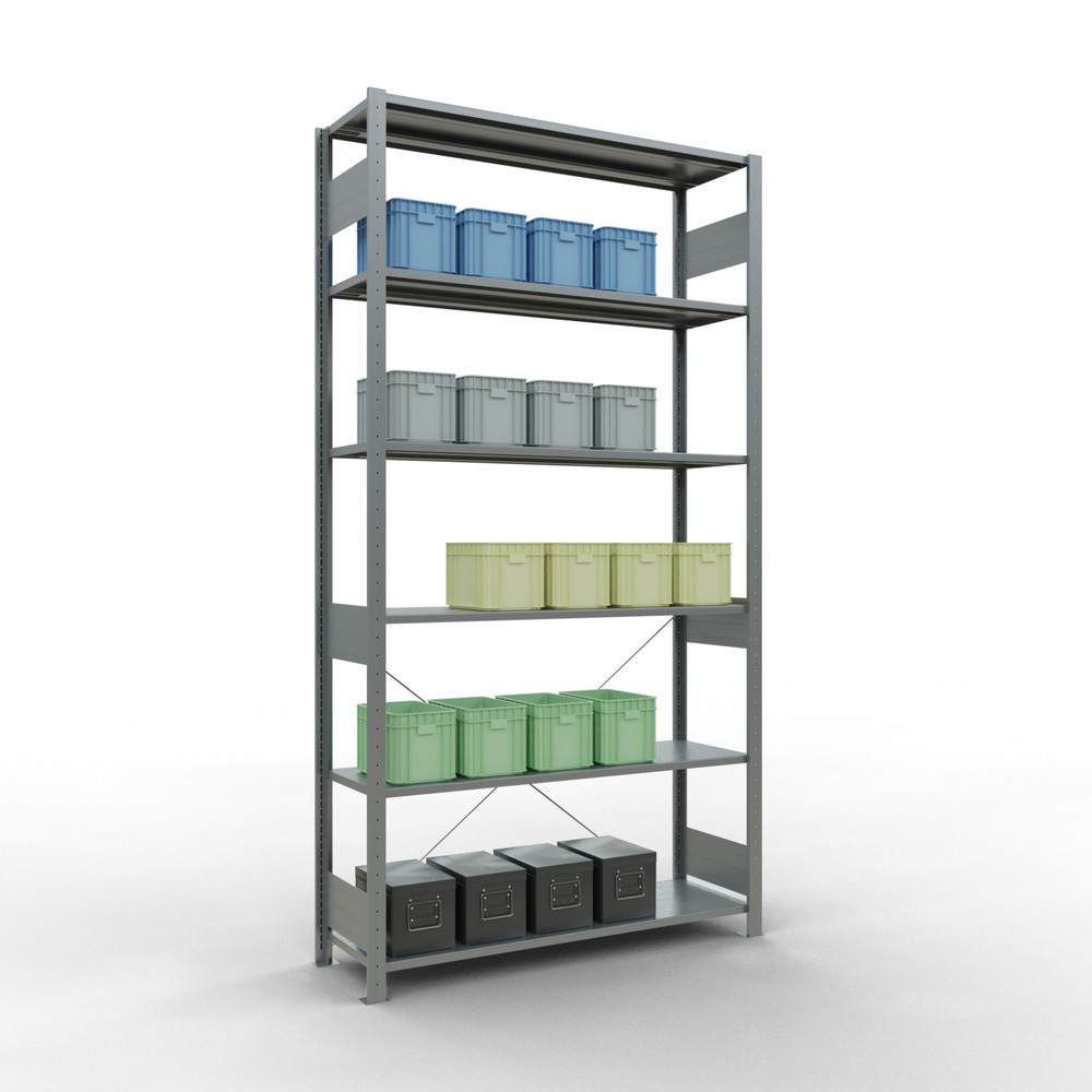Productafbeelding nr. 3: Legbordstelling SCHULTE, verzinkt, vaklast 150 kg, hxbxd 2.500 x 1.360 x 436 mm