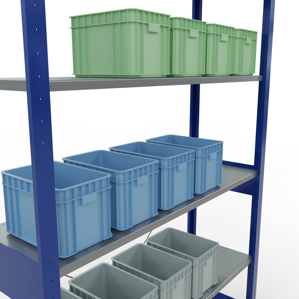 Productafbeelding nr. 4: Legbordstelling SCHULTE, gentiaanblauw / verzinkt, vaklast 150 kg, hxbxd 2.500 x 1.360 x 436 mm