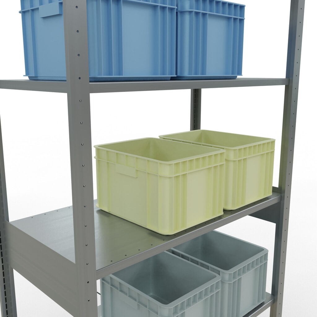 Legbordstelling SCHULTE, verzinkt, vaklast 150 kg, hxbxd 2.500 x 1.060 x 536 mm Productafbeelding nr. 4: Legbordstelling SCHULTE, verzinkt, vaklast 150 kg, hxbxd 2.500 x 1.060 x 536 mm