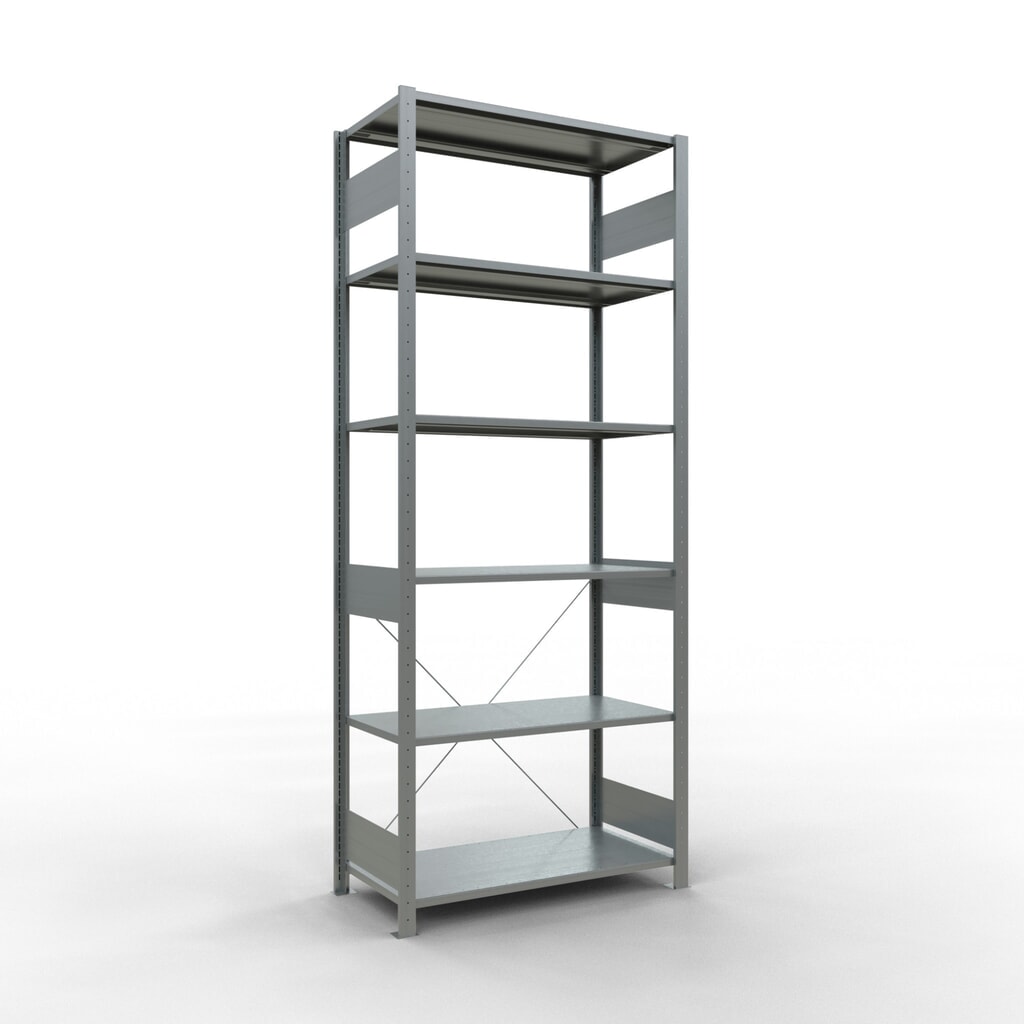 Product afbeelding: Legbordstelling SCHULTE, verzinkt, vaklast 150 kg, hxbxd 2.500 x 1.060 x 536 mm