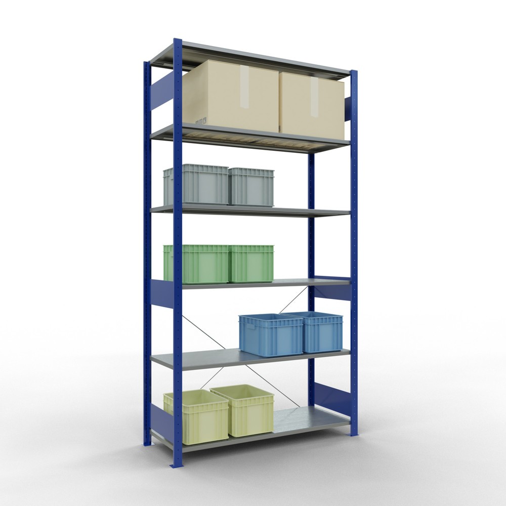 Productafbeelding nr. 3: Legbordstelling SCHULTE, gentiaanblauw / verzinkt, vaklast 150 kg, hxbxd 2.500 x 1.360 x 536 mm