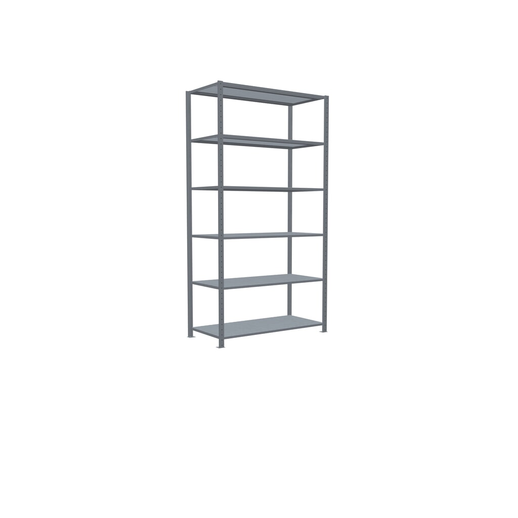 Legbordstelling SCHULTE, verzinkt, vaklast 150 kg, hxbxd 2.500 x 1.360 x 636 mm Productafbeelding nr. 2: Legbordstelling SCHULTE, verzinkt, vaklast 150 kg, hxbxd 2.500 x 1.360 x 636 mm