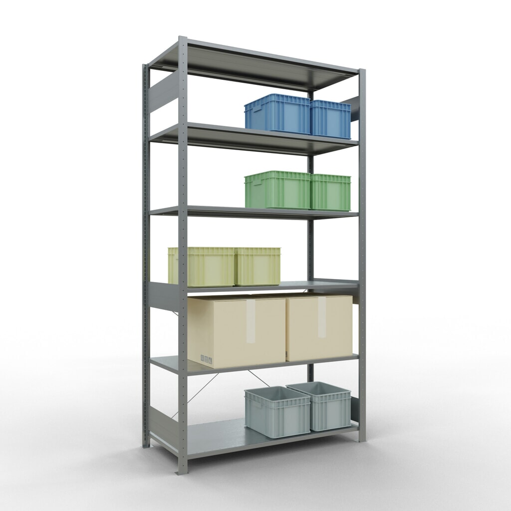 Productafbeelding nr. 3: Legbordstelling SCHULTE, verzinkt, vaklast 150 kg, hxbxd 2.500 x 1.360 x 636 mm