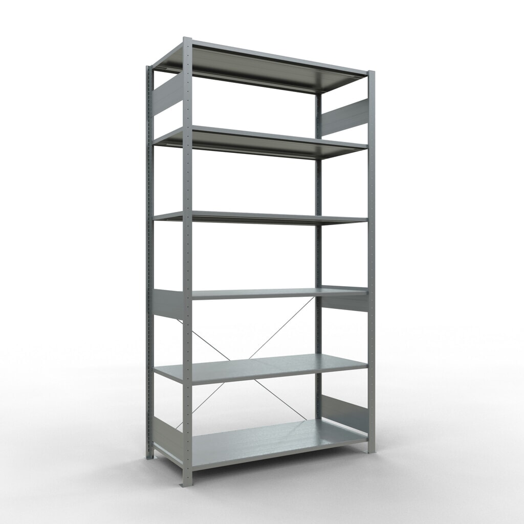 Product afbeelding: Legbordstelling SCHULTE, verzinkt, vaklast 150 kg, hxbxd 2.500 x 1.360 x 636 mm