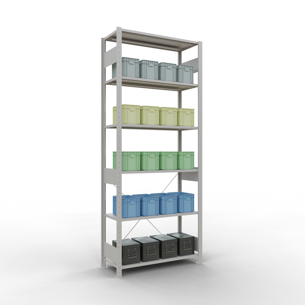 Productafbeelding nr. 3: Legbordstelling SCHULTE, lichtgrijs, vaklast 150 kg, hxbxd 2.500 x 1.060 x 436 mm