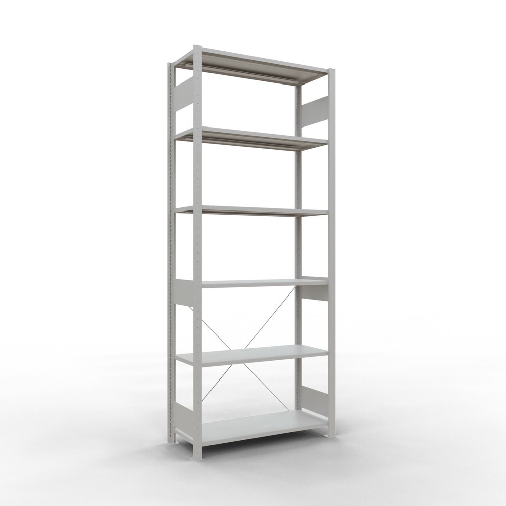 Productafbeelding nr. 1: Legbordstelling SCHULTE, lichtgrijs, vaklast 150 kg, hxbxd 2.500 x 1.060 x 436 mm