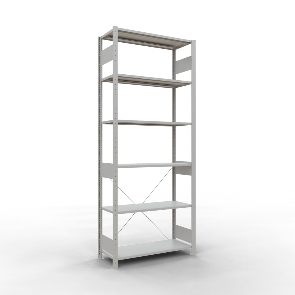Product afbeelding: Legbordstelling SCHULTE, lichtgrijs, vaklast 150 kg, hxbxd 2.500 x 1.060 x 436 mm