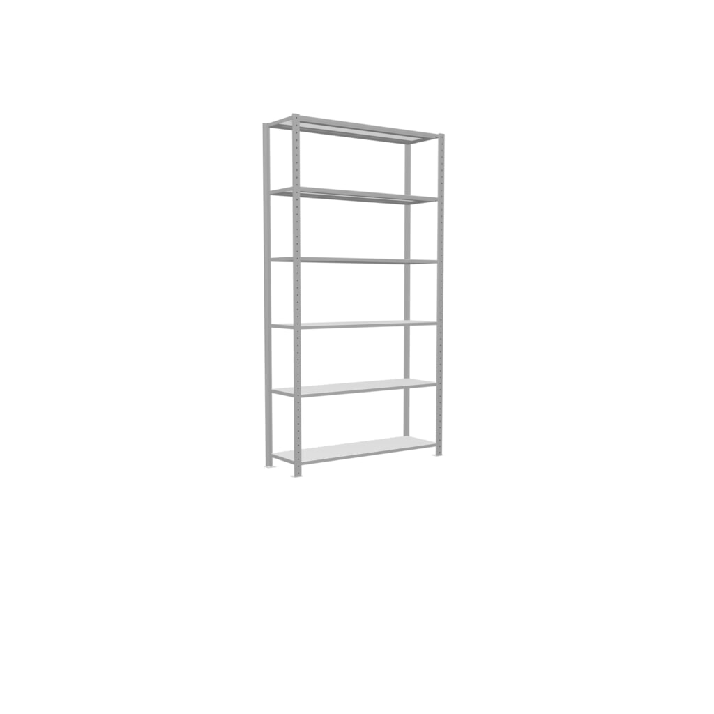 Legbordstelling SCHULTE, lichtgrijs, vaklast 150 kg, hxbxd 2.500 x 1.360 x 436 mm Productafbeelding nr. 2: Legbordstelling SCHULTE, lichtgrijs, vaklast 150 kg, hxbxd 2.500 x 1.360 x 436 mm