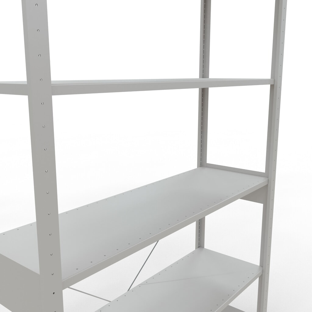 Productafbeelding nr. 5: Legbordstelling SCHULTE, lichtgrijs, vaklast 150 kg, hxbxd 2.500 x 1.360 x 436 mm