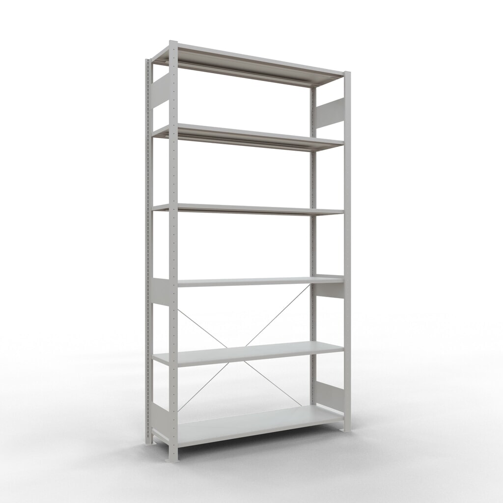 Product afbeelding: Legbordstelling SCHULTE, lichtgrijs, vaklast 150 kg, hxbxd 2.500 x 1.360 x 436 mm