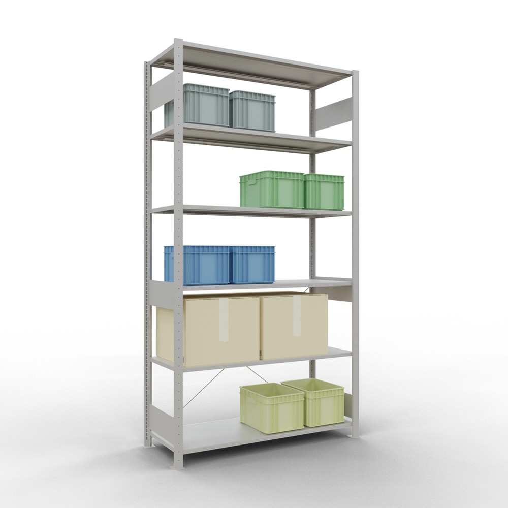 Productafbeelding nr. 3: Legbordstelling SCHULTE, lichtgrijs, vaklast 150 kg, hxbxd 2.500 x 1.360 x 536 mm