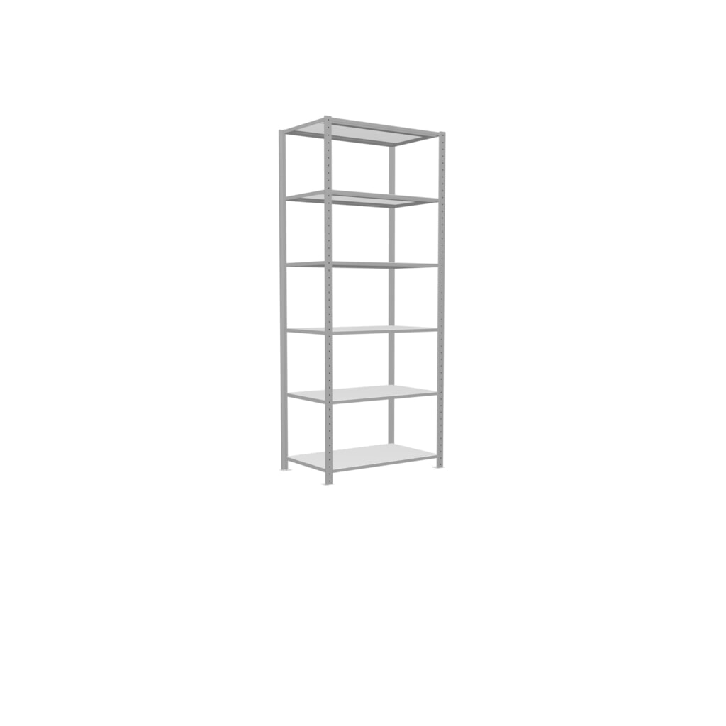 Legbordstelling SCHULTE, lichtgrijs, vaklast 150 kg, hxbxd 2.500 x 1.060 x 636 mm Productafbeelding nr. 2: Legbordstelling SCHULTE, lichtgrijs, vaklast 150 kg, hxbxd 2.500 x 1.060 x 636 mm
