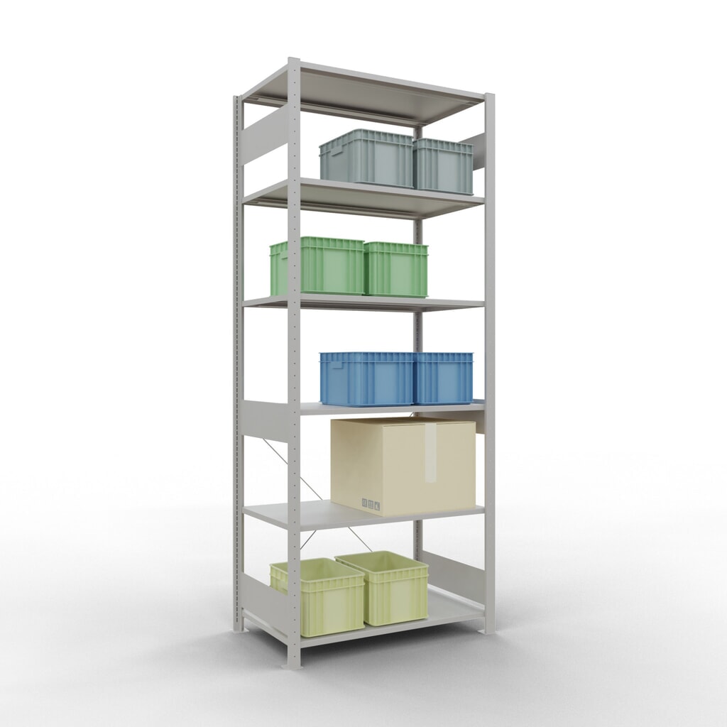 Productafbeelding nr. 3: Legbordstelling SCHULTE, lichtgrijs, vaklast 150 kg, hxbxd 2.500 x 1.060 x 636 mm