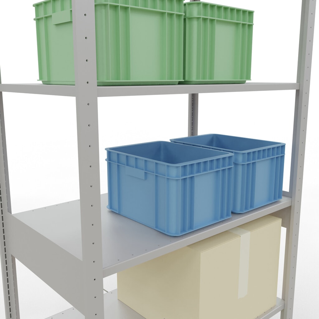 Productafbeelding nr. 4: Legbordstelling SCHULTE, lichtgrijs, vaklast 150 kg, hxbxd 2.500 x 1.060 x 636 mm