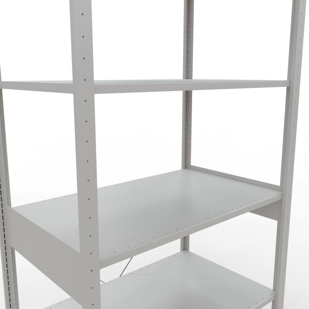 Legbordstelling SCHULTE, lichtgrijs, vaklast 150 kg, hxbxd 2.500 x 1.060 x 636 mm Productafbeelding nr. 5: Legbordstelling SCHULTE, lichtgrijs, vaklast 150 kg, hxbxd 2.500 x 1.060 x 636 mm