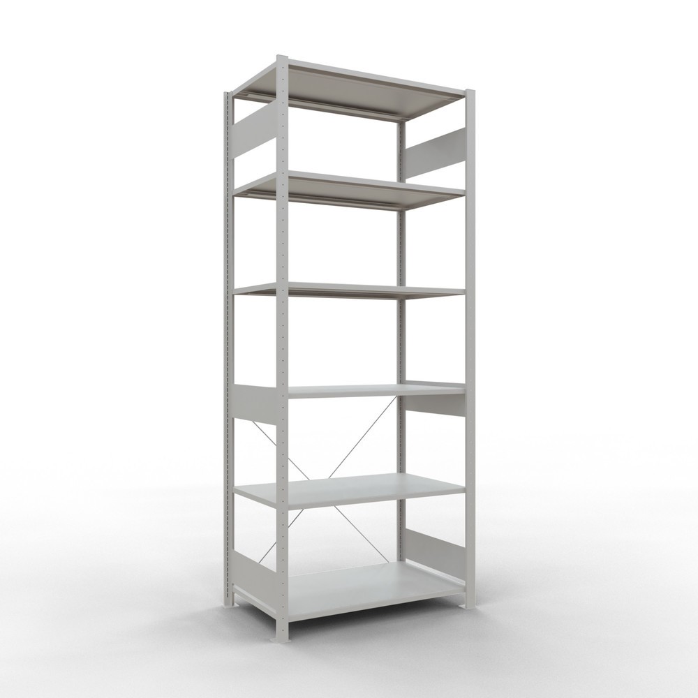 Productafbeelding nr. 1: Legbordstelling SCHULTE, lichtgrijs, vaklast 150 kg, hxbxd 2.500 x 1.060 x 636 mm