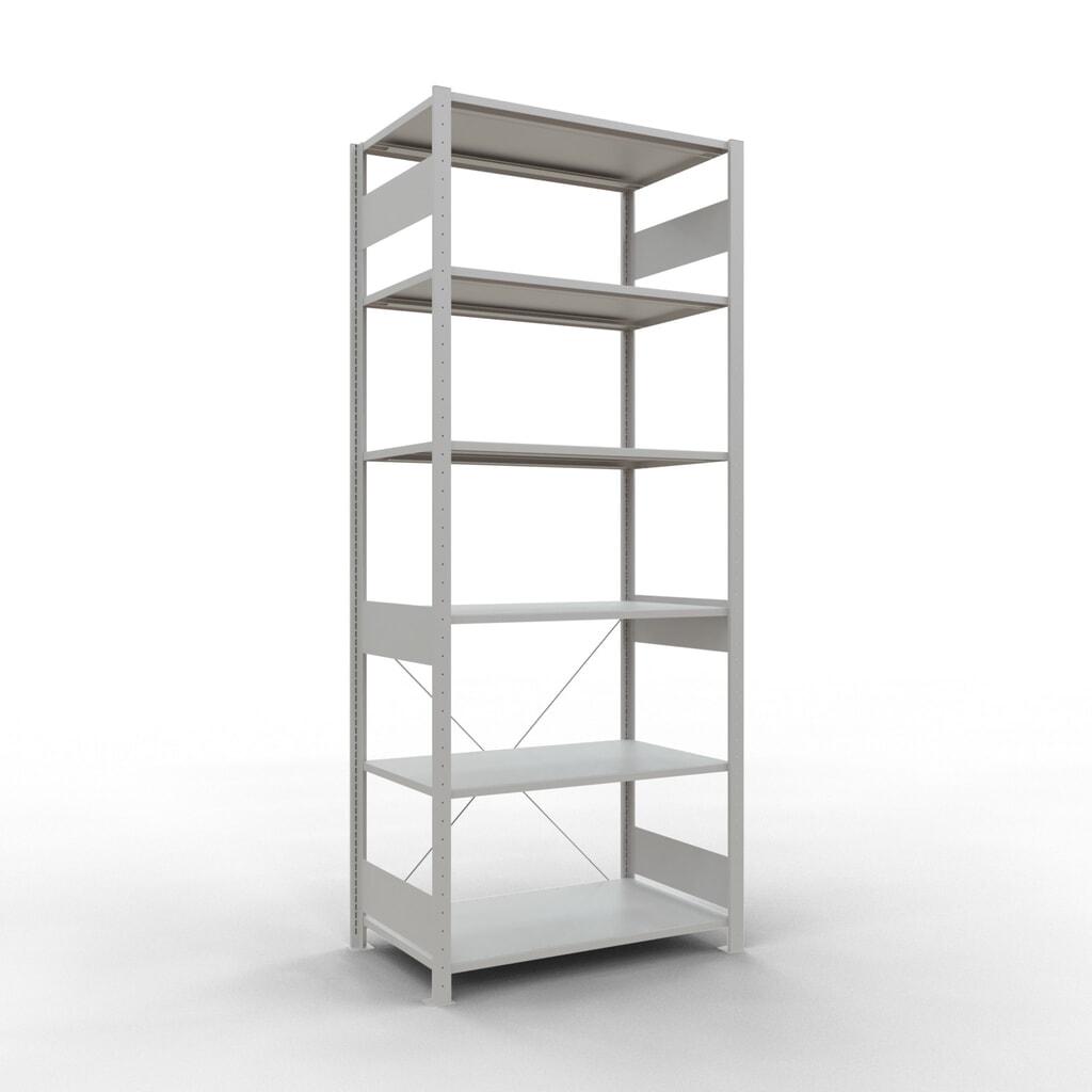 Product afbeelding: Legbordstelling SCHULTE, lichtgrijs, vaklast 150 kg, hxbxd 2.500 x 1.060 x 636 mm