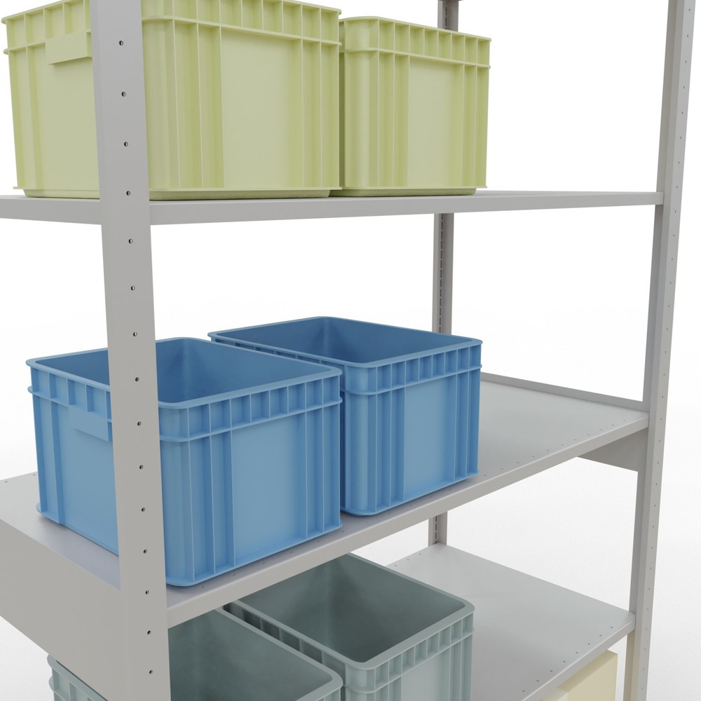 Productafbeelding nr. 4: Legbordstelling SCHULTE, lichtgrijs, vaklast 150 kg, hxbxd 2.500 x 1.360 x 636 mm