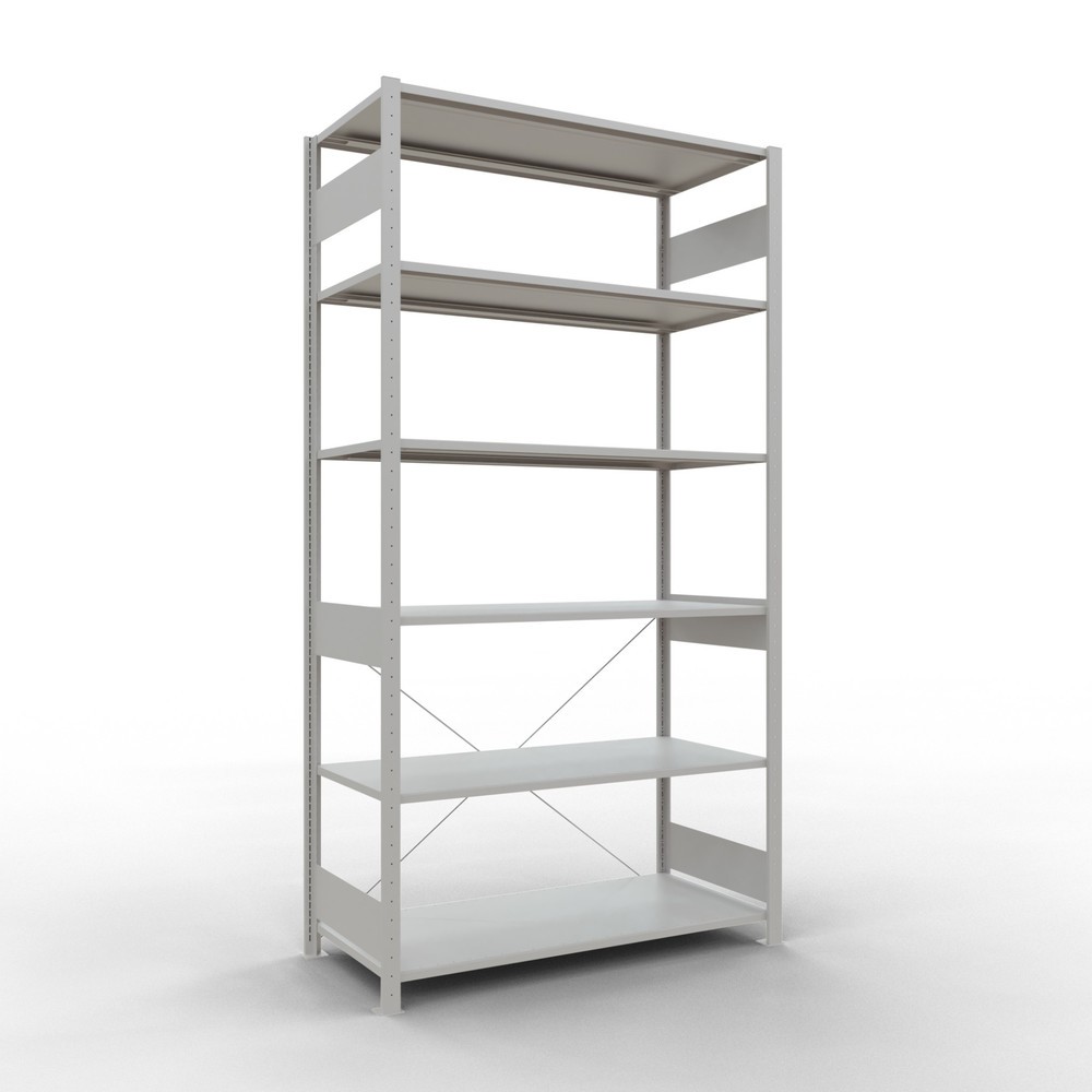Product afbeelding: Legbordstelling SCHULTE, lichtgrijs, vaklast 150 kg, hxbxd 2.500 x 1.360 x 636 mm