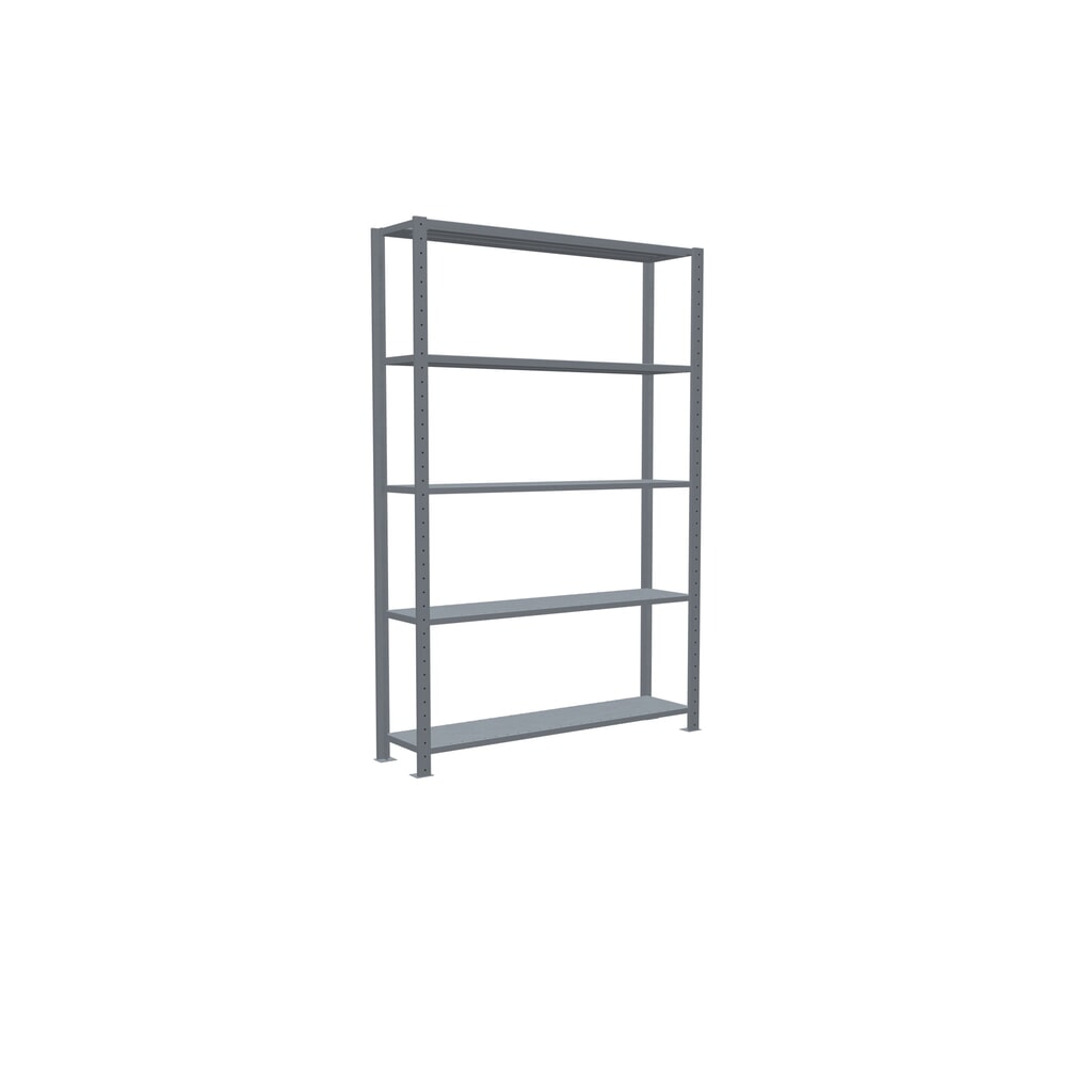Legbordstelling SCHULTE, verzinkt, met 5 legborden van plaatstaal, vaklast 150 kg, hxbxd 2.000 x 1.360 x 336 mm Productafbeelding nr. 5: Legbordstelling SCHULTE, verzinkt, met 5 legborden van plaatstaal, vaklast 150 kg, hxbxd 2.000 x 1.360 x 336 mm