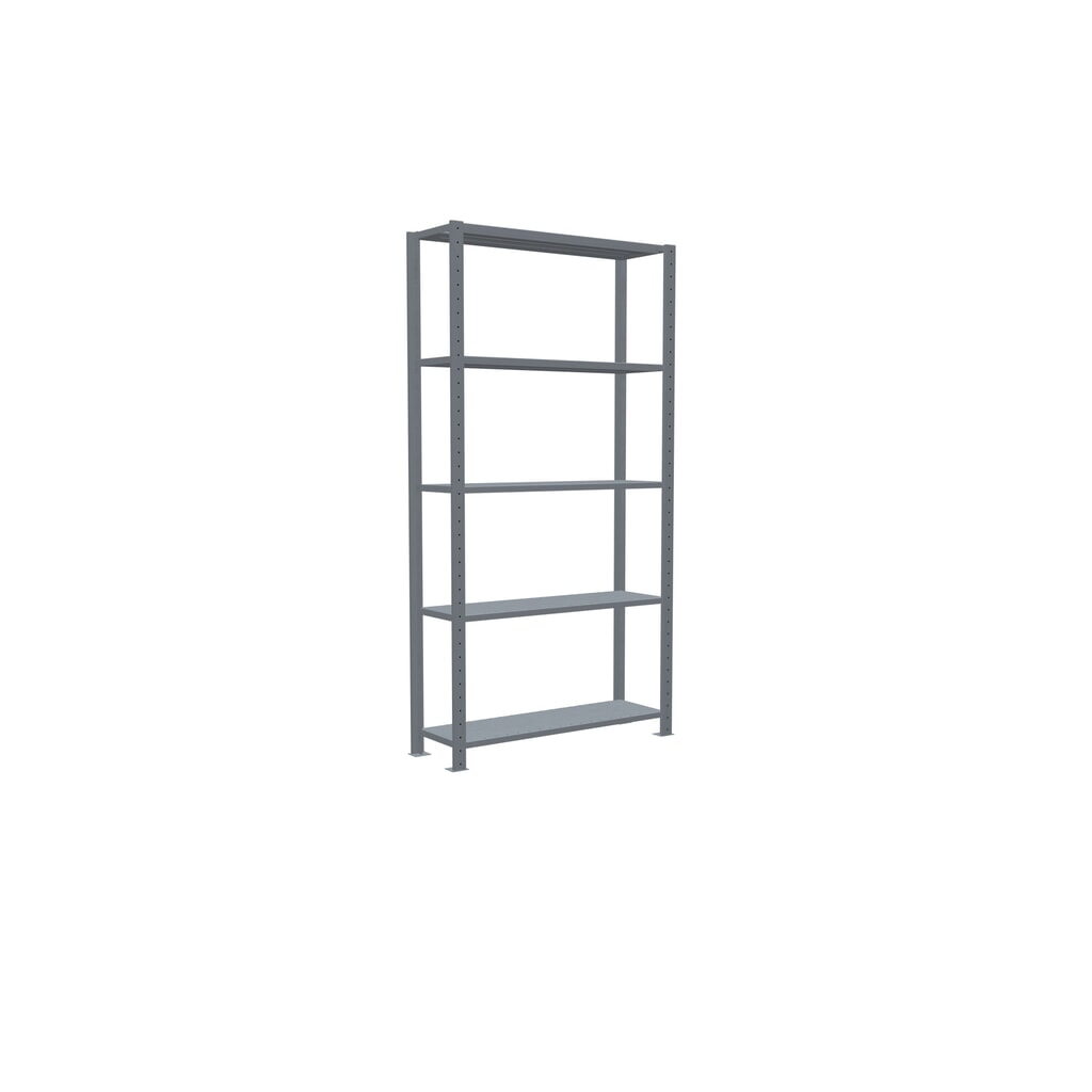 Legbordstelling SCHULTE, verzinkt, met 5 legborden van plaatstaal, vaklast 150 kg, hxbxd 2.000 x 1.060 x 336 mm Productafbeelding nr. 5: Legbordstelling SCHULTE, verzinkt, met 5 legborden van plaatstaal, vaklast 150 kg, hxbxd 2.000 x 1.060 x 336 mm