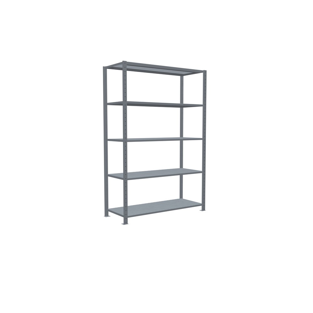 Productafbeelding nr. 2: Legbordstelling SCHULTE, verzinkt, met 5 legborden van plaatstaal, vaklast 150 kg, hxbxd 2.000 x 1.360 x 536 mm