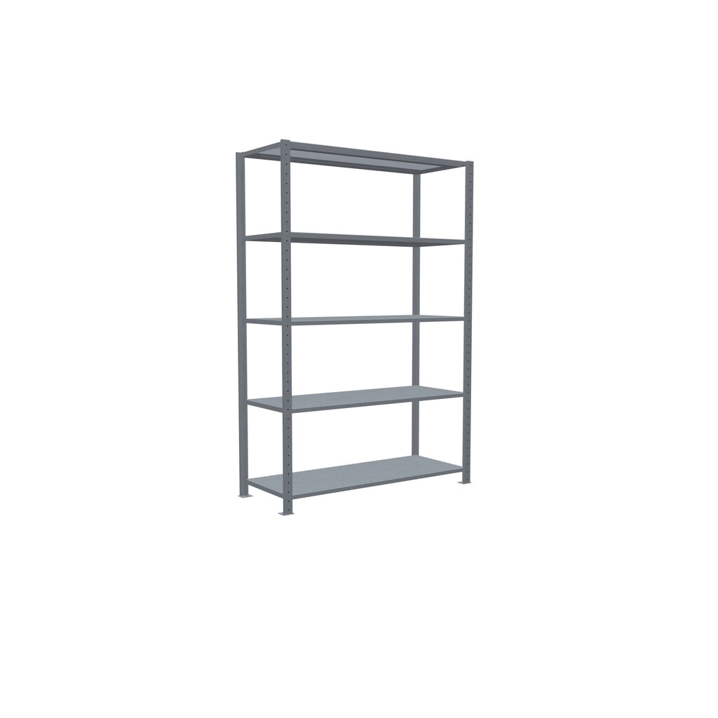 Productafbeelding nr. 2: Legbordstelling SCHULTE, verzinkt, met 5 legborden van plaatstaal, vaklast 150 kg, hxbxd 2.000 x 1.360 x 536 mm