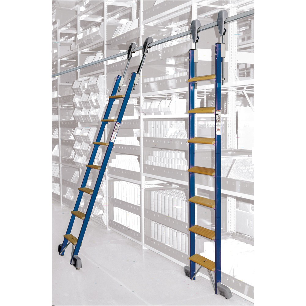 Product afbeelding: Stellingladder met koploopwerk met wielen, stahoogte 0,71 m