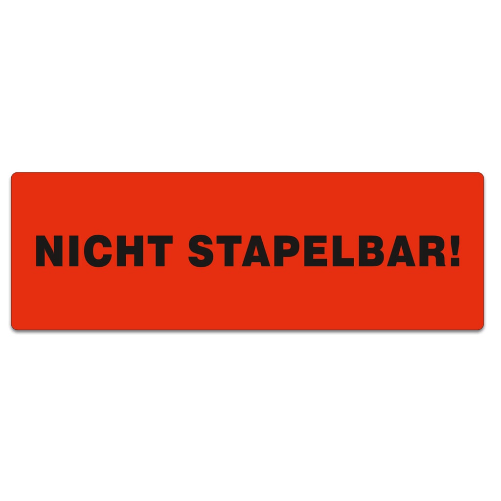 Product afbeelding: Stickers "Nicht stapelbar!", b x l 150 x 50 mm, 1.000 stuks/verpakkingseenheid