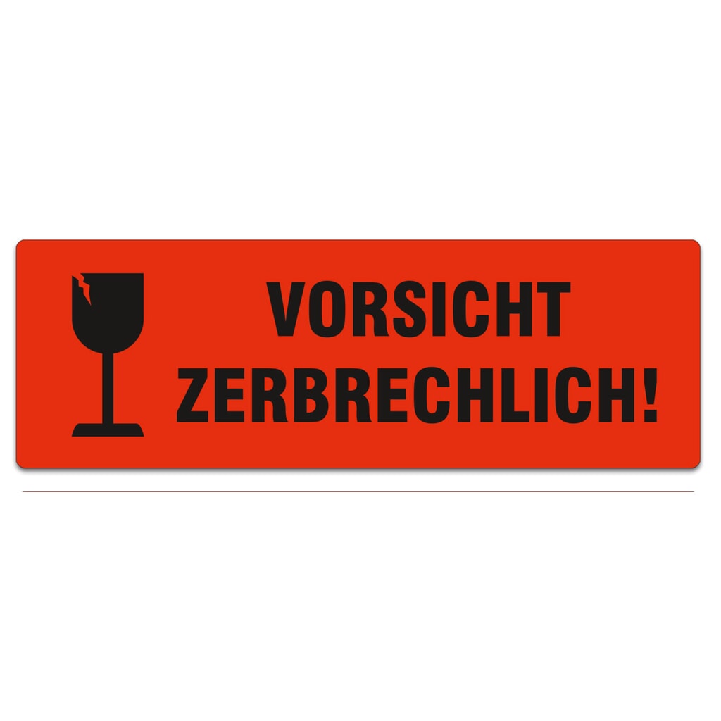 Product afbeelding: Stickers "Vorsicht zerbrechlich!" b x l 150 x 50 mm, 1.000 stuks/verpakkingseenheid