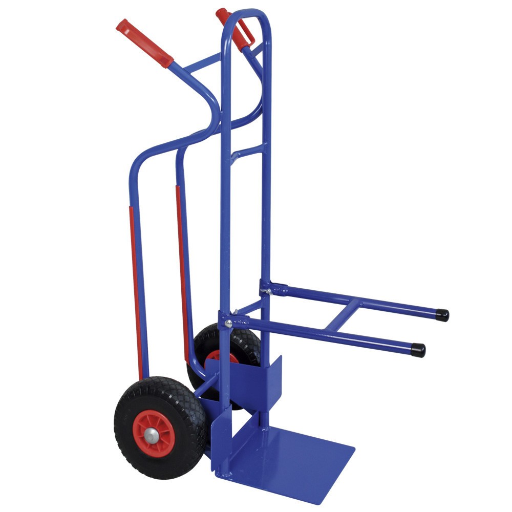 Product afbeelding: Stoelsteekwagen HEMMDAL, pechbestendige banden, draagvermogen steekwagen 250 kg, in hoogte verstelbare stoeldraagarmen 70 kg