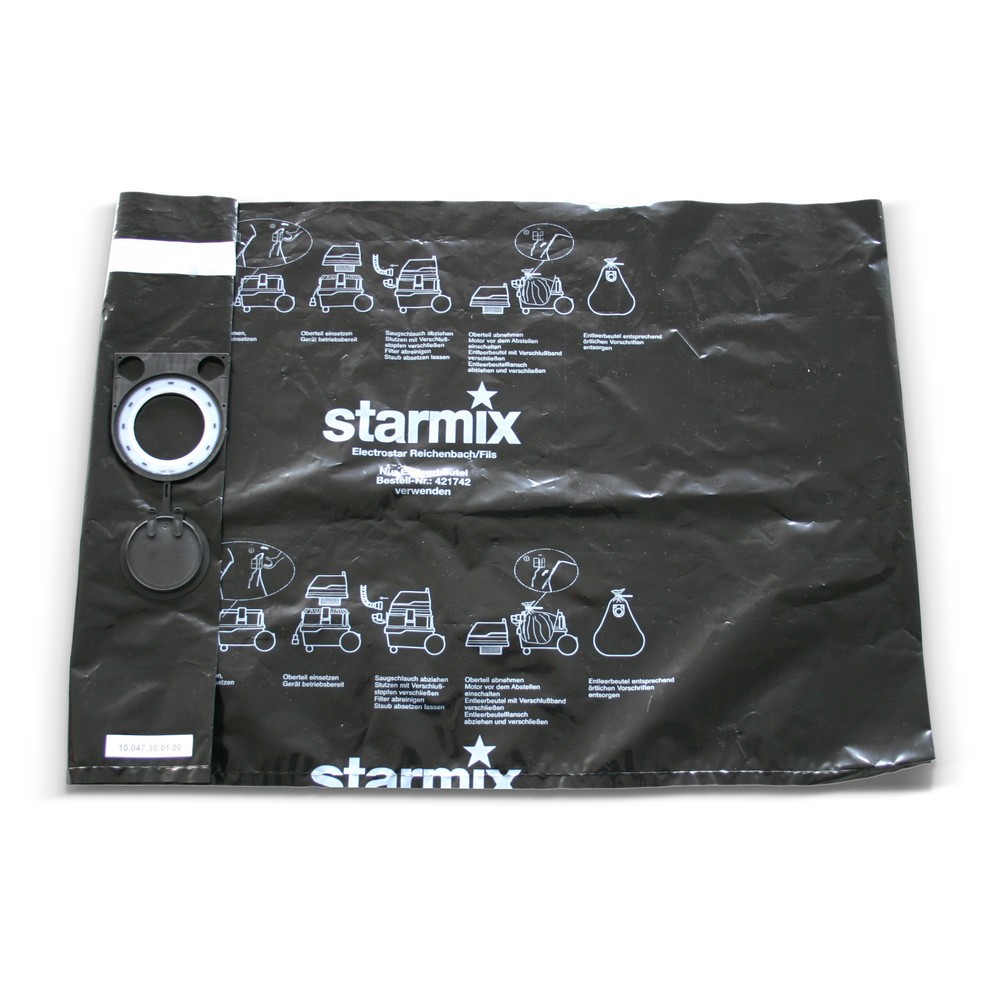 Product afbeelding: Stofzuigerzakken voor industriële stofzuigers starmix, stofklasse M + H, 5 st./VE