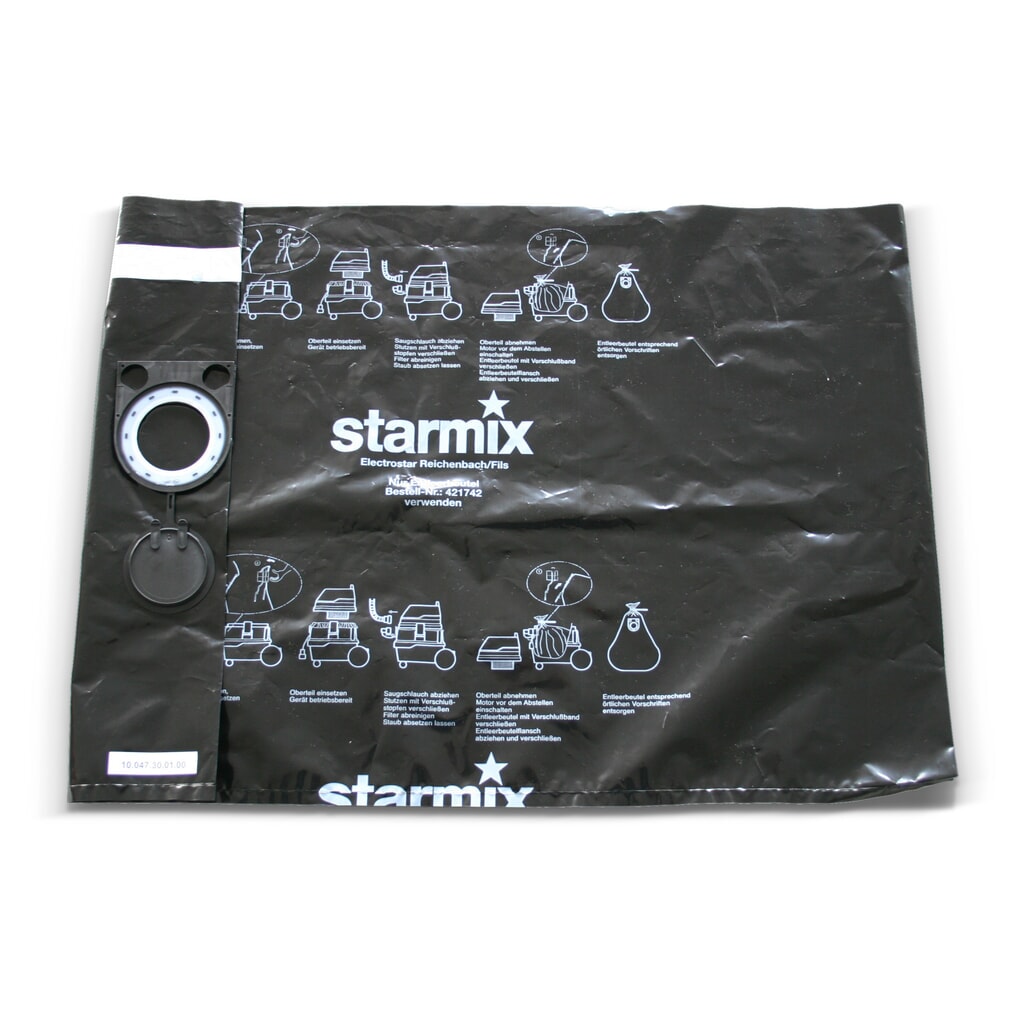 Product afbeelding: Stofzuigerzakken voor industriële stofzuigers starmix, stofklasse M + H, 5 st./VE