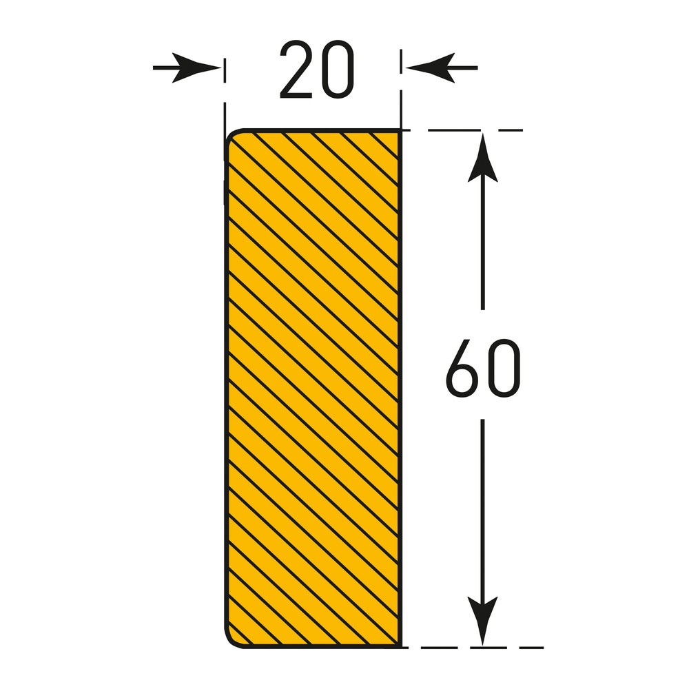 Productafbeelding nr. 4: Stootbescherming voor oppervlakken MORAVIA, rechthoekig, zelfklevend, hxb 60 x 20 mm, lengte 1 m